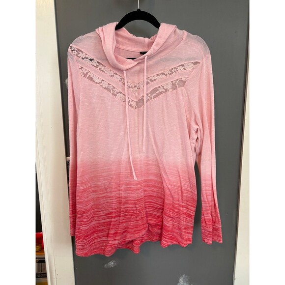torrid Tops - Torrid size 2 pink tie dye ombré hoodie sweatshirt